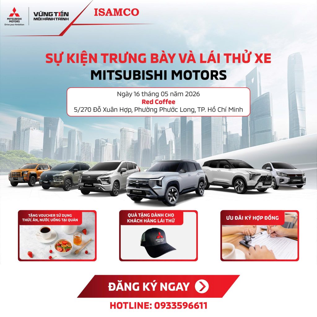 KHÁM PHÁ DÀN XE MITSUBISHI TẠI SỰ KIỆN LÁI THỬ TẠI RED COFFE – 16/05/2026