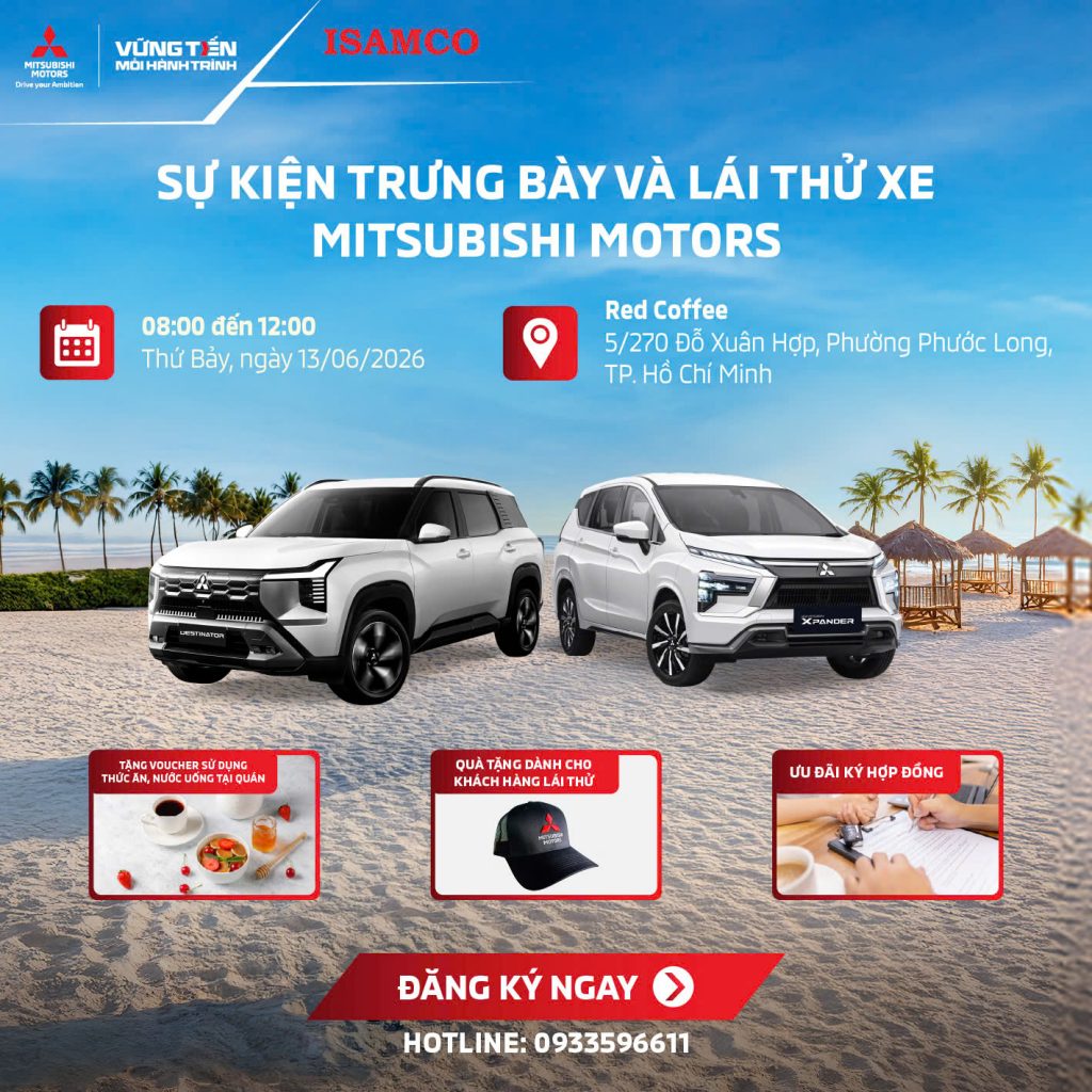 ĐÔNG ĐẢO KHÁCH HÀNG THAM GIA SỰ KIỆN TRƯNG BÀY & LÁI THỬ XE MITSUBISHI MOTORS TẠI RED COFFEE